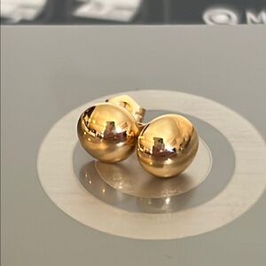 14k Gold Nabco Estate Ball Stud Earrings
